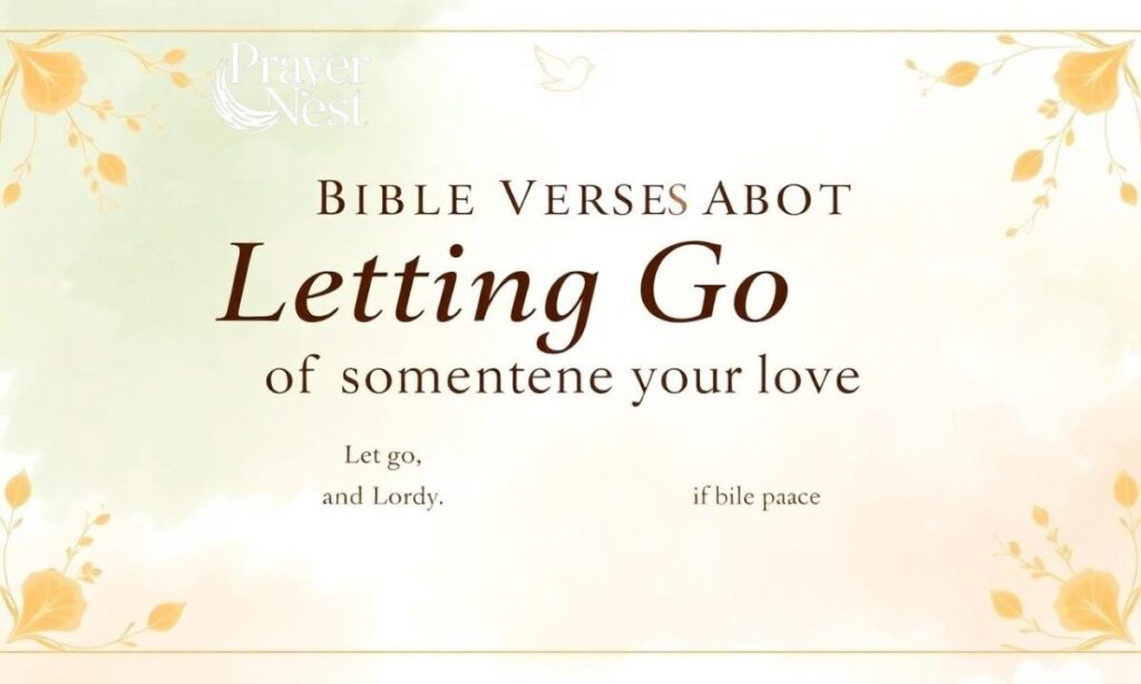 Bible Verses About Letting Go of Someone You Love