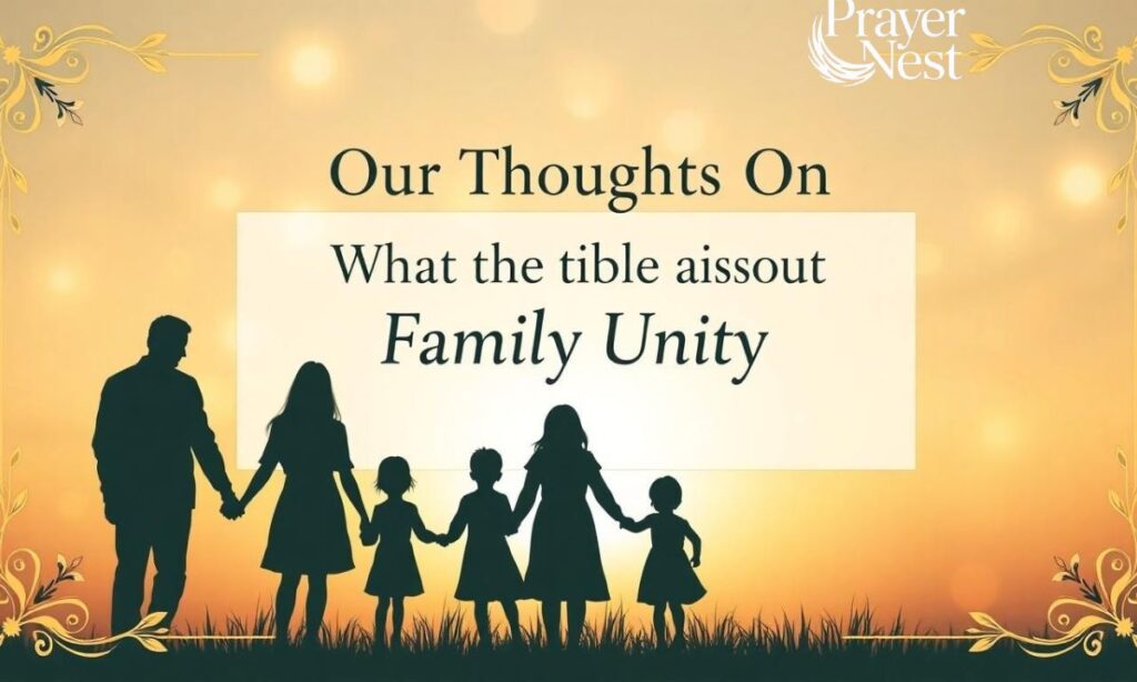 Our Thoughts On What The Bible Says About Family Unity